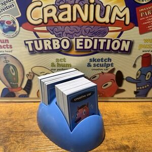Cranium Turbo Edition Blue Card Holder Creative Cat Cards Replacement Parts 2004